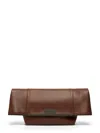 Max Mara Mm Clasp Clutch In Brown