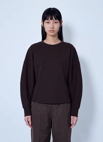 Max Mara Structured Crewneck Sweatshirt In Black