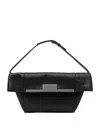 Max Mara Structured Leather Crossbody Bag In Black