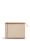 Max Mara Structured Rectangular Clutch With Detachable Chain Strap In Multi