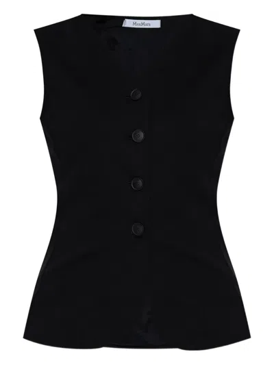 Max Mara Strukturierte Weste In Black