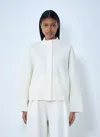 Max Mara Structured Wool-blend Jacket In White