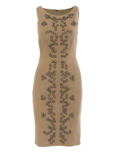 Pre-owned Max Mara Stud-embellished Midi Dress