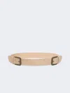 Max Mara Studded Leather Belt In Beige