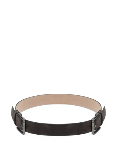 Max Mara Studded Leather Belt In Transparent