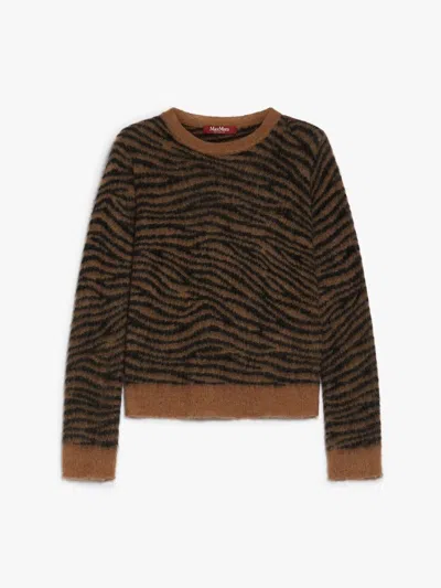 Max Mara Studio Abadan Sweater Camel In Dis Tiger