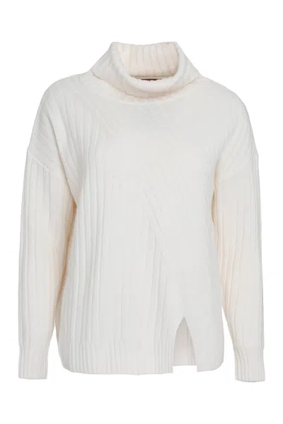 Max Mara Studio Abile Wool And Cashmere Sweater In White