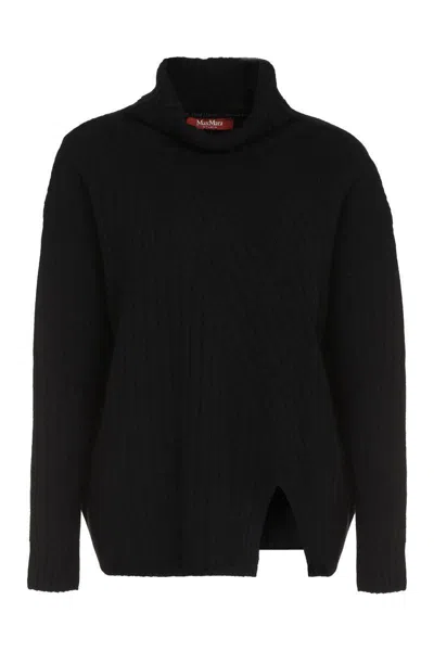 Max Mara Studio Abile Wool And Cashmere Sweater In Black