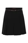 Max Mara Abilita Pleated Miniskirt In Black