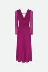 Max Mara Studio Woman Maxi Dress Purple Size 12 Viscose In Purple