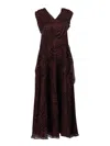 Max Mara Studio Abito Salice In Brown