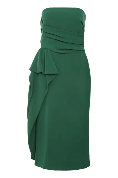 Max Mara Studio Acceso Corset Dress In Green