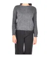 Max Mara Studio Aceto Crewneck Jumper In Gray