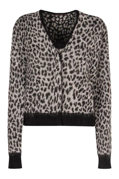 MAX MARA MAX MARA STUDIO ACUME JACQUARD KNIT CARDIGAN