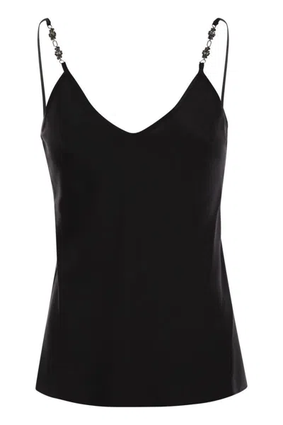 MAX MARA MAX MARA STUDIO AFELIO - PETTICOAT TOP IN ENVERS SATIN