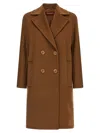 Max Mara Agenda Double-breasted Coat In Brown