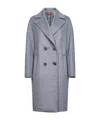 Max Mara Medium Grey Wool Broadcloth Agenda Oversized Coat In Gray