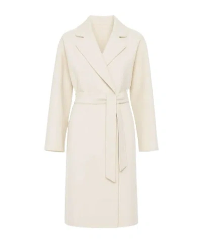 Max Mara Studio Ajaccio Belted Coat In Pink
