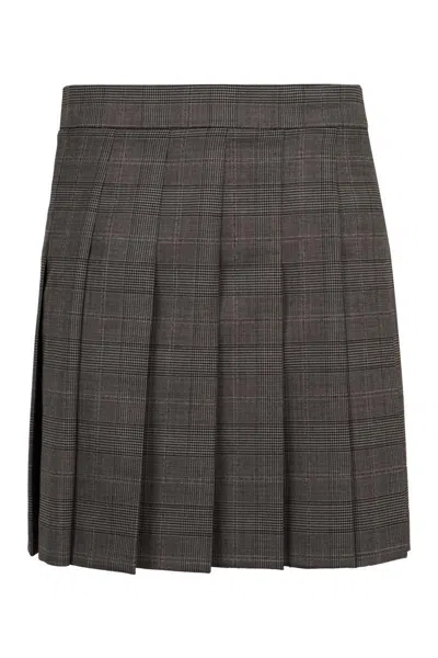 Max Mara Studio Alcuno Pleated Mini Skirt
