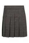 Max Mara Studio Alcuno Pleated Mini Skirt