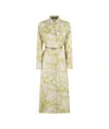 Max Mara Svelto All-over Patterned Belted Dress In Nude