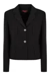 Max Mara Alpino Single-breasted Patch Pocket Jacket In Black