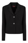 Max Mara Alpino Single-breasted Patch Pocket Jacket In Black