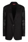 Max Mara Studio Angizia Embroidered Oversized Jacket