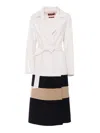 Max Mara Wool Robe Coat In White