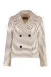 Max Mara Studio Assuan Double-breasted Jacket In Neutral