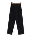 Max Mara Studio Bacio Belted Pence Pants In Black