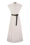 Max Mara Studio Shirt Dress With Ruffles In White
