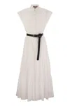 Max Mara Studio Bairo Long Belted Dress Clothing