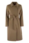 Max Mara Bcollage Double-breasted Coat In Brown