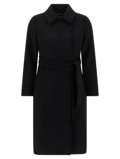 Max Mara Studio 'bcollag' Coat In Black