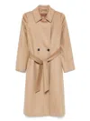 Max Mara Studio Bcollag Coat In Nude