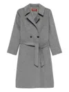 Max Mara Studio Bcollag Dressing Gown Coat In Gray