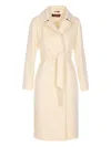 Max Mara Studio Bcollag Dressing Gown Coat In White