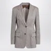 Max Mara Studio Beige Single-breasted Jacket In Gray