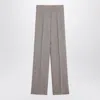 Max Mara Studio Beige Straight Linen Pants