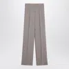 Max Mara Studio Beige Straight Linen Pants