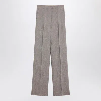 Max Mara Studio  Beige Straight Linen Pants