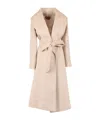 Max Mara Studio Belted Coat In Neutral