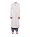 Max Mara Studio Belted Long-sleeved Coat In White
