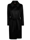 Max Mara Straight-cut Black Coat With Double-button Closure In Black