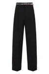 Max Mara Studio Black Cady Pants In Black