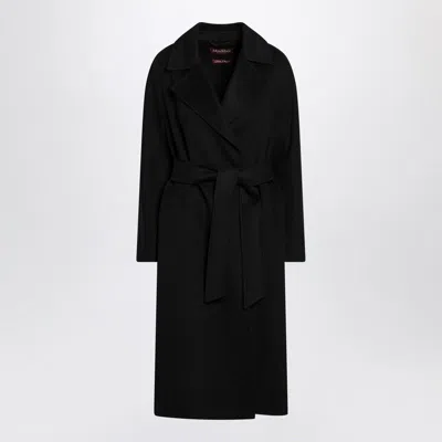 MAX MARA MAX MARA STUDIO BLACK COAT WITH BELT