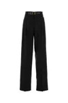 Max Mara Pantalone Juanita In Gabardine Nero Donna