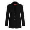 Max Mara Three-button Tailored Jacket In Black