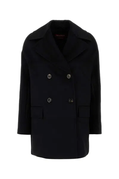 Max Mara Studio Black Wool Kent Coat